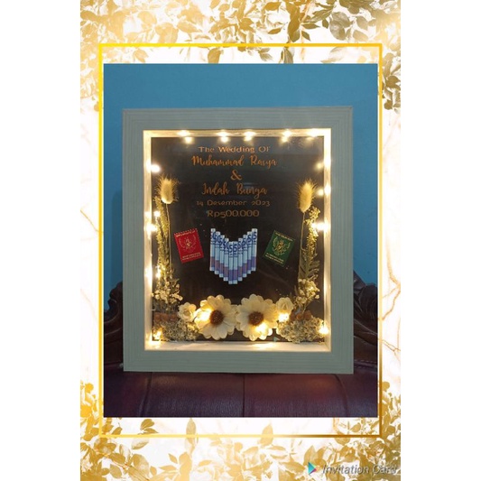 Mahar rustik  simpel 12 UK 30*30 CM SUDAH FREE PACKING KAYU