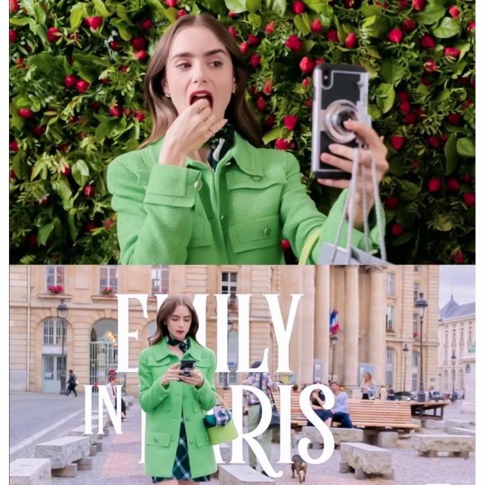 Casing Emily In Paris Iphone 12 Mini 13 Pro Max Case Tali Lanyard