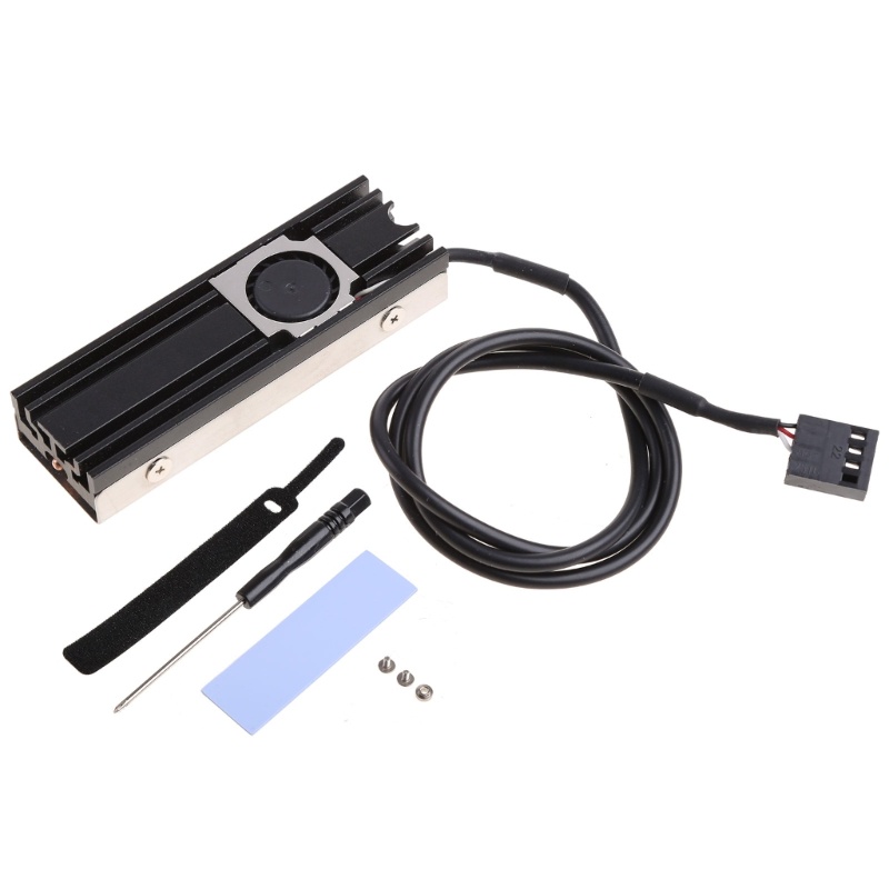 Bt Untuk M.2 2280 SSD Heatsink Cooler Untuk PCIe NVMe 80mm Dengan Pendingin PWM 4Pin