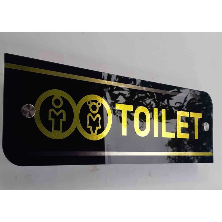 Akrilik Toilet, Akrilik Signage Toilet Universal, Papan Nama Akrilik Toilet, Toilet Pria Wanita