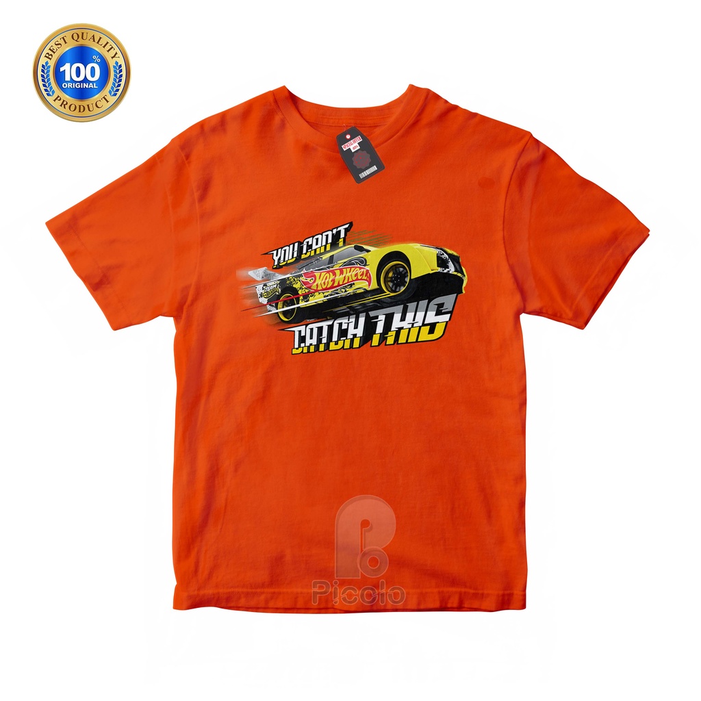 (FREE NAMA) BAJU KAOS ATASAN ANAK MOTIF HOTWHEELS UNISEX Bahan COTTUN