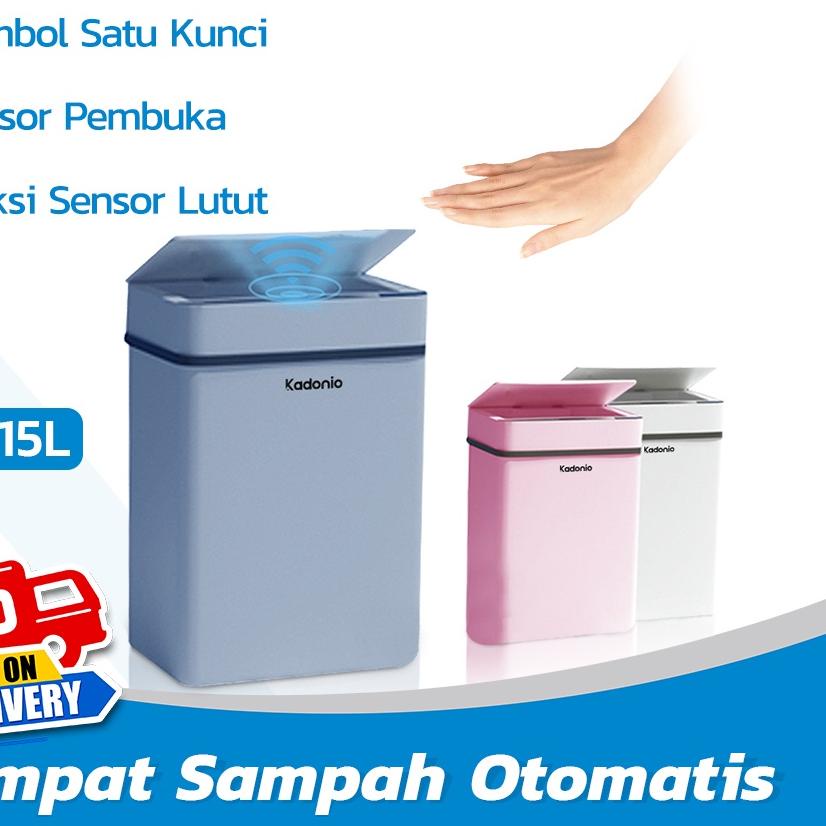 ✽ KADONIO Tempat Sampah Otomatis Sensor Infrared Kapasitas Besar KC-TB02 ❆