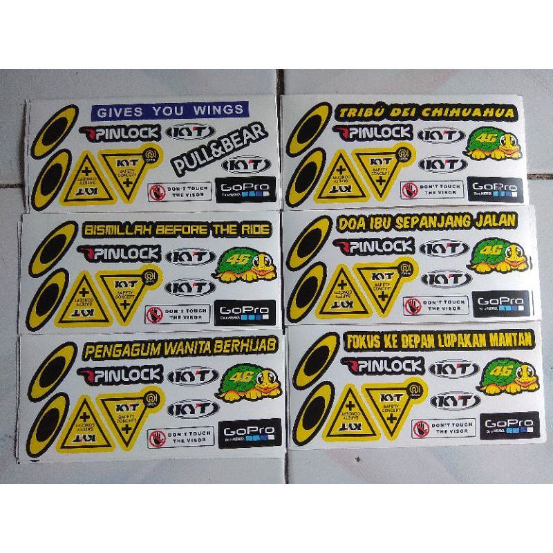 stiker helm KYT pemanis helm sticker kyt