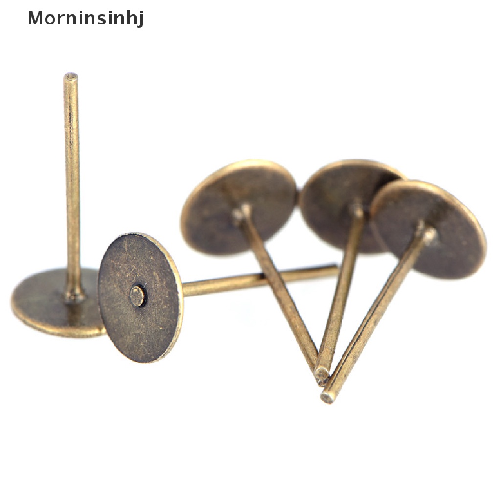 Mornin 200 Pcs/Bag DIY Perhiasan Anting Ear Stud Pin Temuan DIY Membuat Aksesoris id