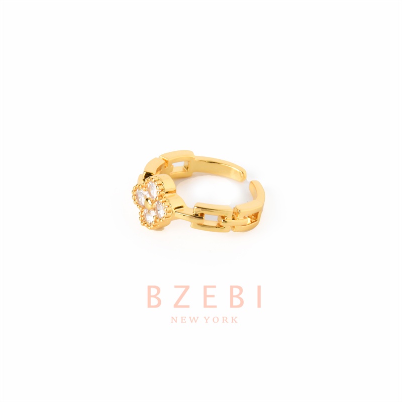 Bzebi Cincin Emas Berlian 18k, Cincin Terbuka Ajustable, Anti Karat, Gaya Korea, Aksesoris Fashion Wanita, Aksesoris Sehari-Hari, Perhiasan Premium, Hadiah Ulang Tahun Dengan Box 1087r