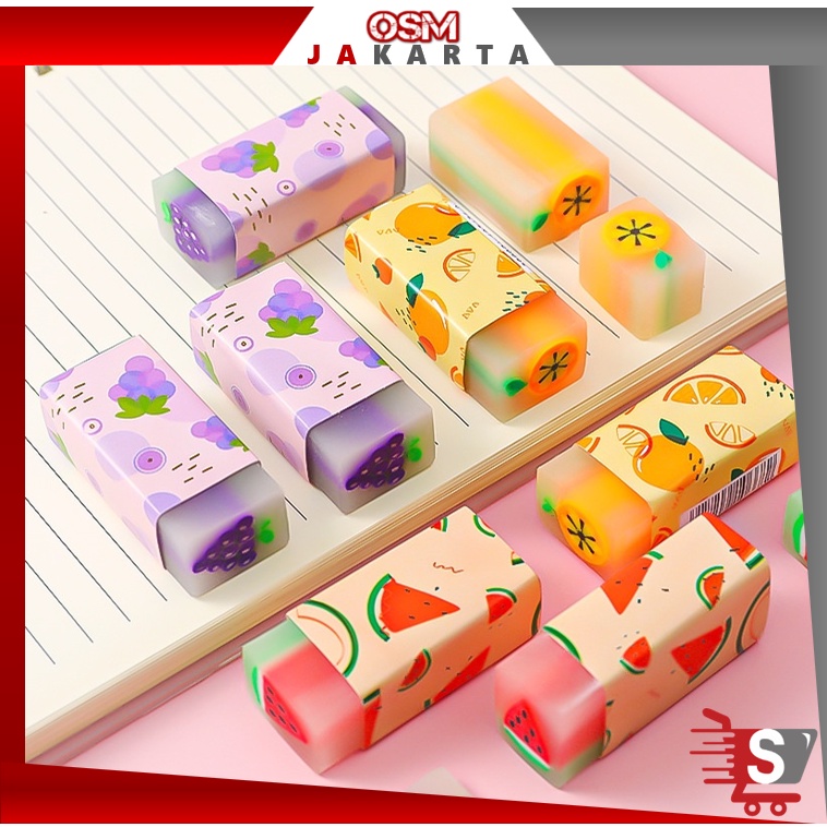 

OSM JKT S5672 Penghapus Fruit Lucu / Penghapus Pensil Motif Buah Fruits Eraser / Fruits Eraser / Penghapus Motif Buah Murah