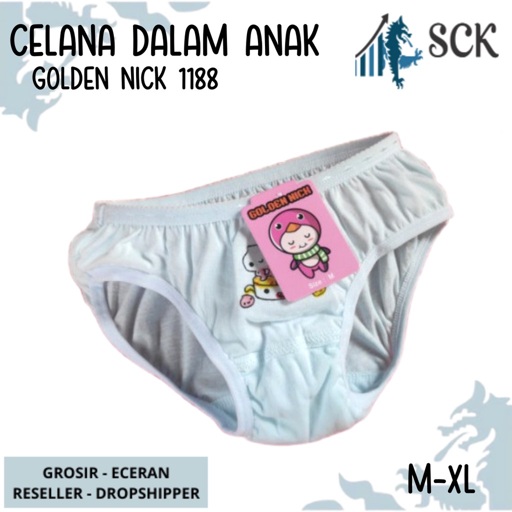 [ISI 3] CD GOLDEN NICK Kids 1188 / Celana Dalam Warna Muda Bahan Katun Halus / Pakaian Dalam Anak Cewek Polos - sckmenwear GROSIR