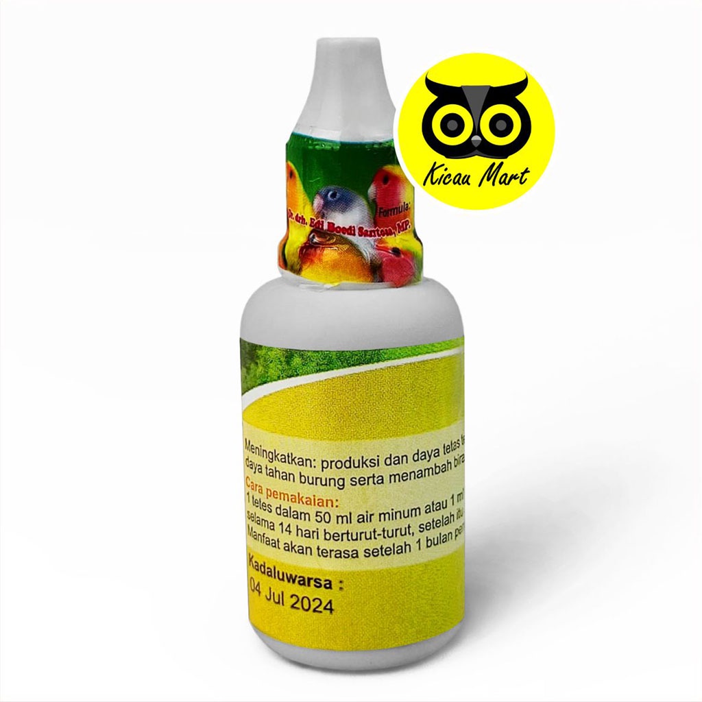 VITAMIN OBAT TERNAK BREEDING BURUNG MURAI KACER KENARI VITALUR BESAR DR. EDI BOEDHI 20 ML KRDSBLBDS6