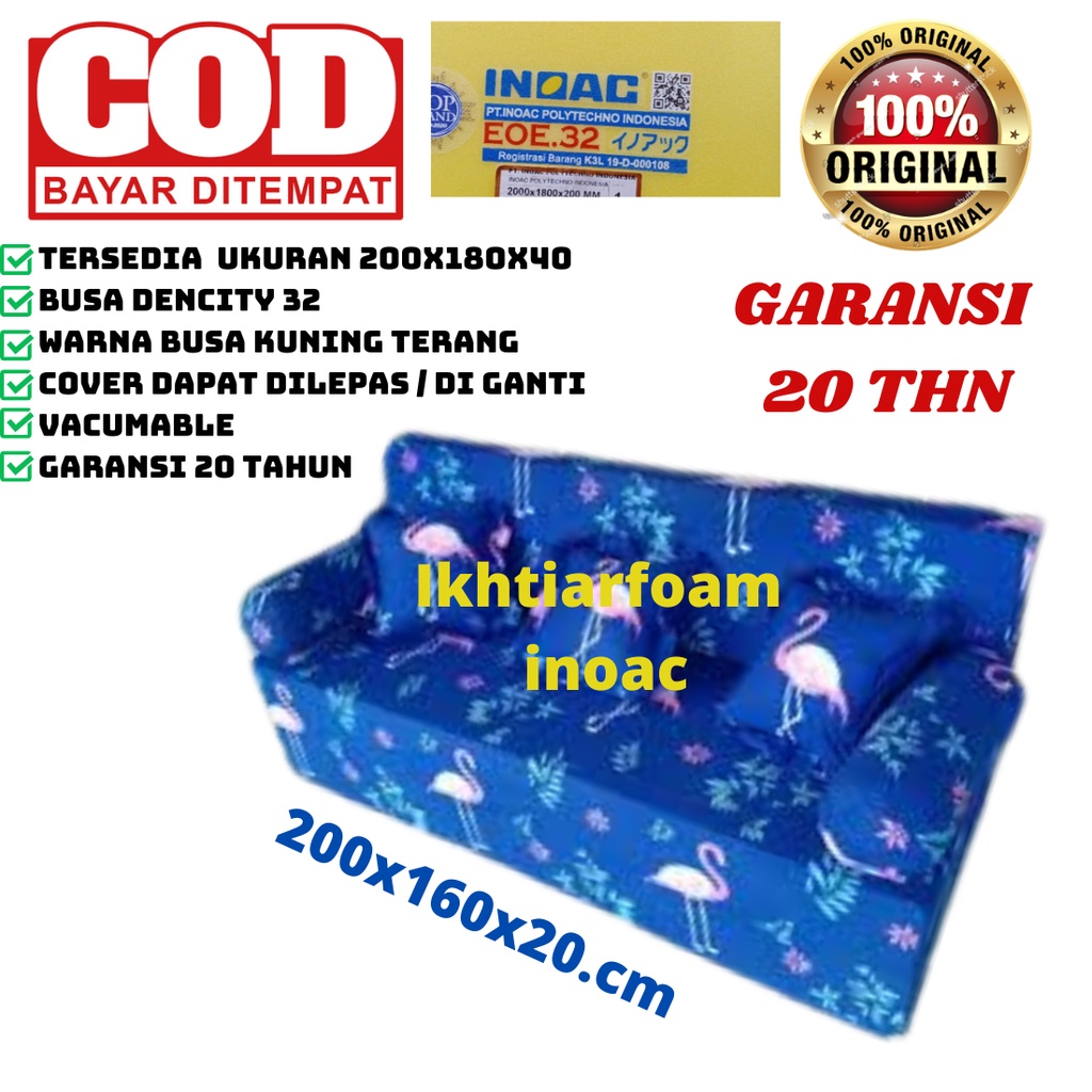 SOFA BED Kasur Sofabed inoac Kasur Inoac murah no.2 Tebal 20 cm Ukuran 200x160x20 cm Garansi 20tahun