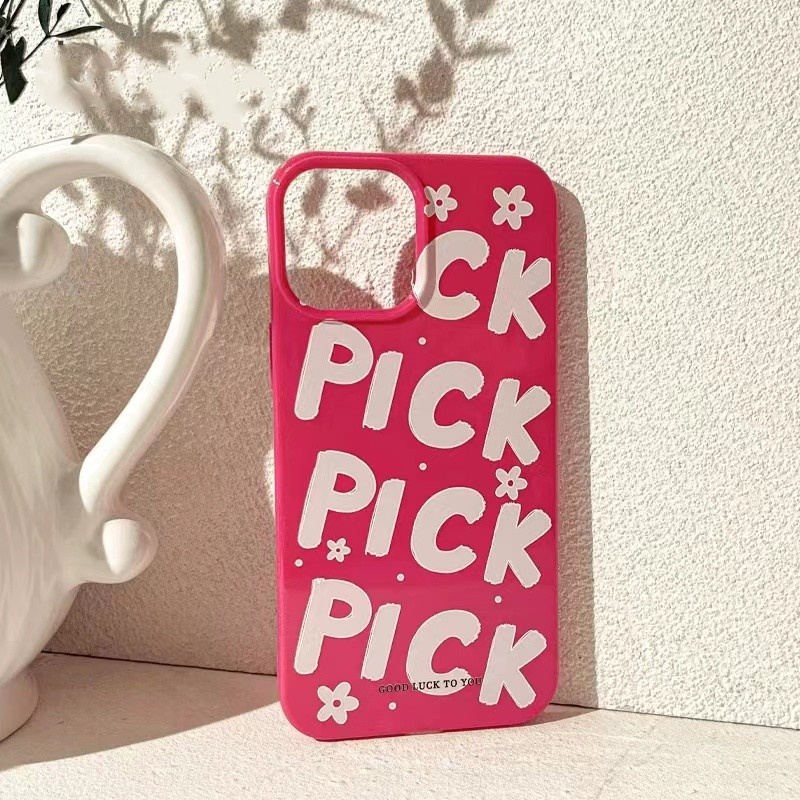 IPHONE Ins Pola Huruf Cocok Untuk Iphone14 14pro 14plus 13 13mini 13pro 13prm iPhone12 7Plus 8Plus Xr XS 13 12mini Pro Max Empat Sudut Casing Ponsel Tahan Guncangan