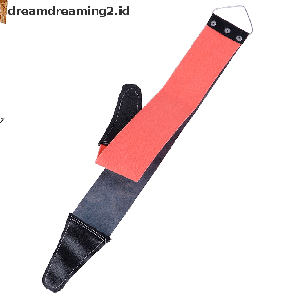 (dream) 1pc Barber Leather Straight Razor Sharpening Strop Sabuk Asahan Tali Cukur  .