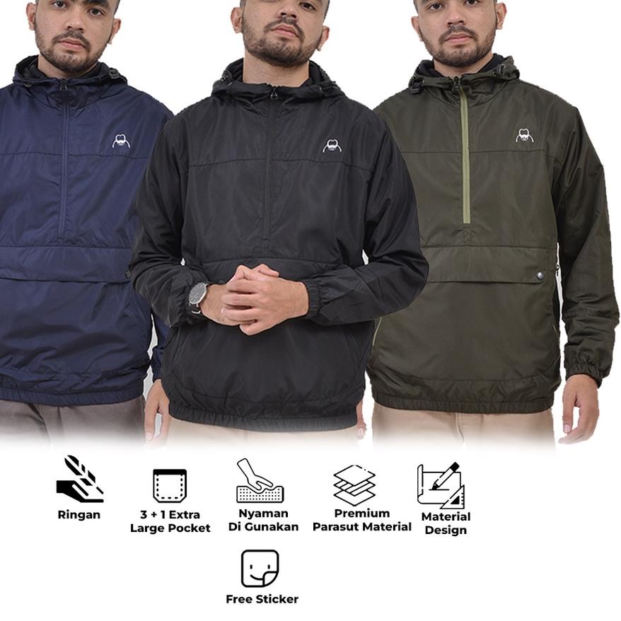 ➨ BREY Jaket Pria Cagoule Parasut Maze Jacket ♨