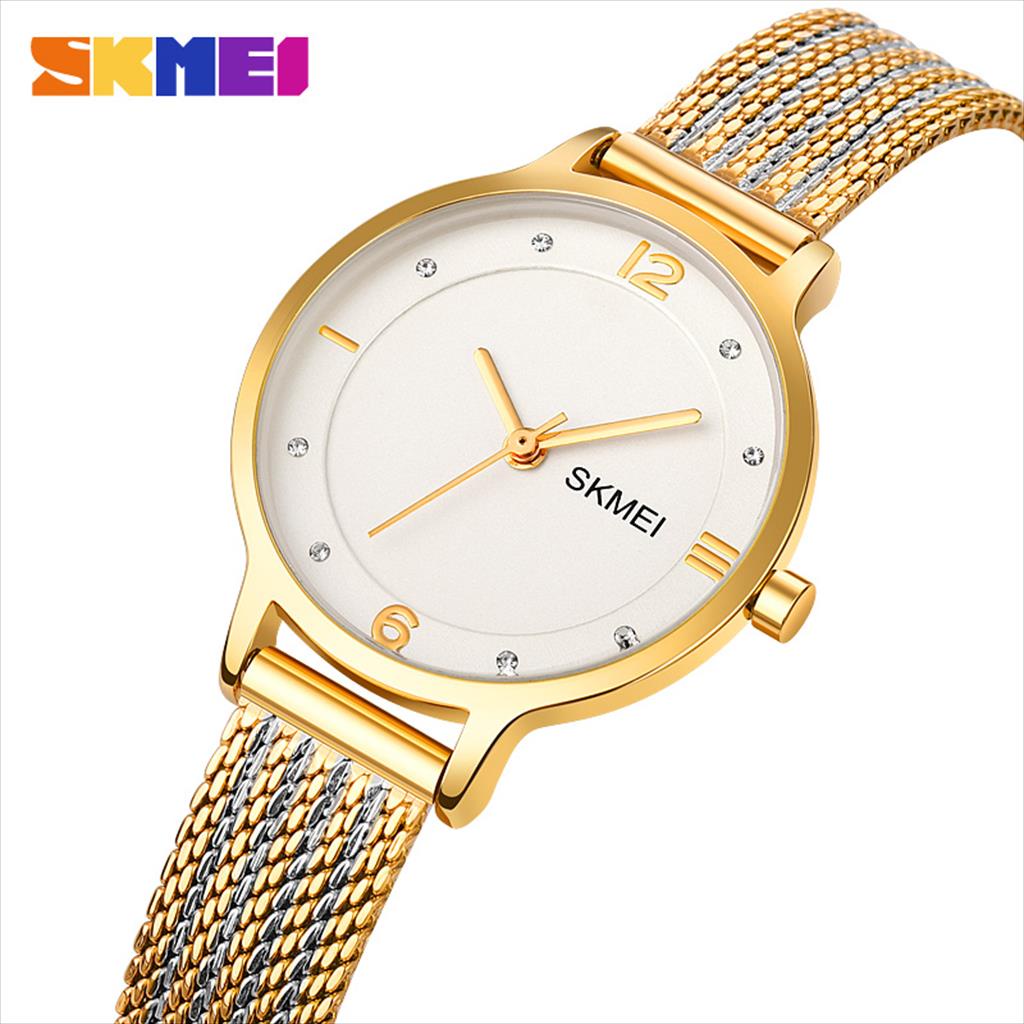 Jam Tangan Wanita SKMEI 1874 Analog Stainless Steel Original anti air 3 atm