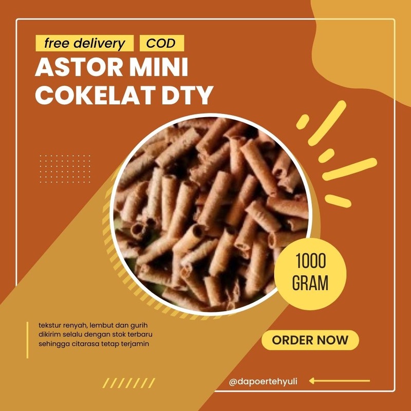 

Astor Mini Coklat DTY | Snack Kiloan | Snack Cemilan - 1000 gram