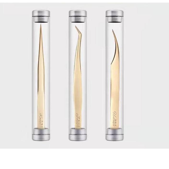 ► HEMOLA GOLD PINSET EYELASH EXTENSION GOOD QUALITY RAPAT DAN TAJAM ☄