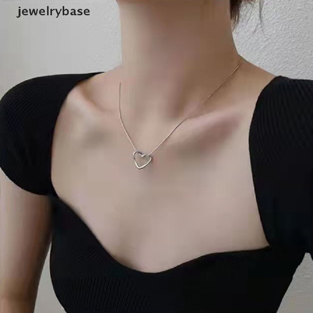 [jewelrybase] Baru Jantung Kalung Wanita Klavikula Rantai Leher Choker Kalung Untuk Wanita Perhiasan Gratis Dropshipping Grosir Butik