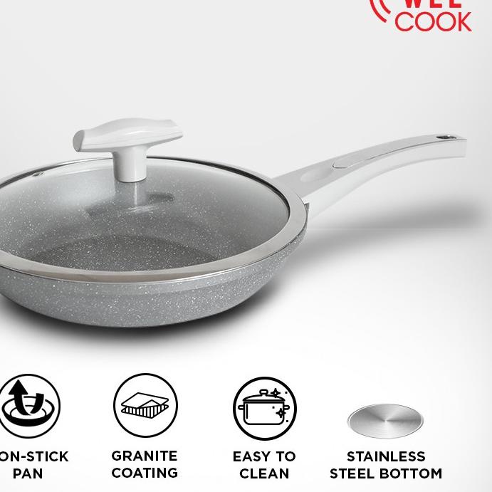 ◙ Welcook Panci Frypan Granite - 24 cm ✵