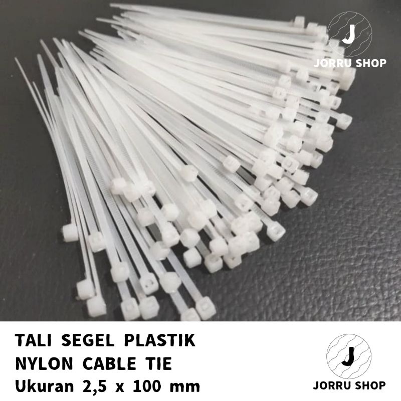 

TALI SEGEL PLASTIK UK. 2,5 x 100 MM - CABLE TIES - ISI PER PACK 100 PCS