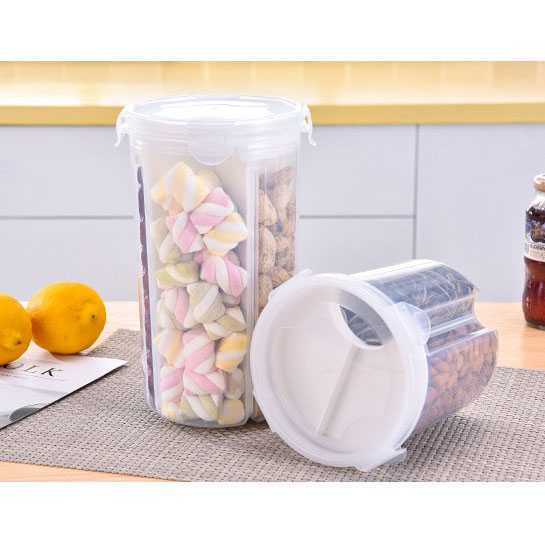 FUNIQUE Toples Penyimpanan Beras Sereal Oats Storage Jar 4 Slot - FSC1