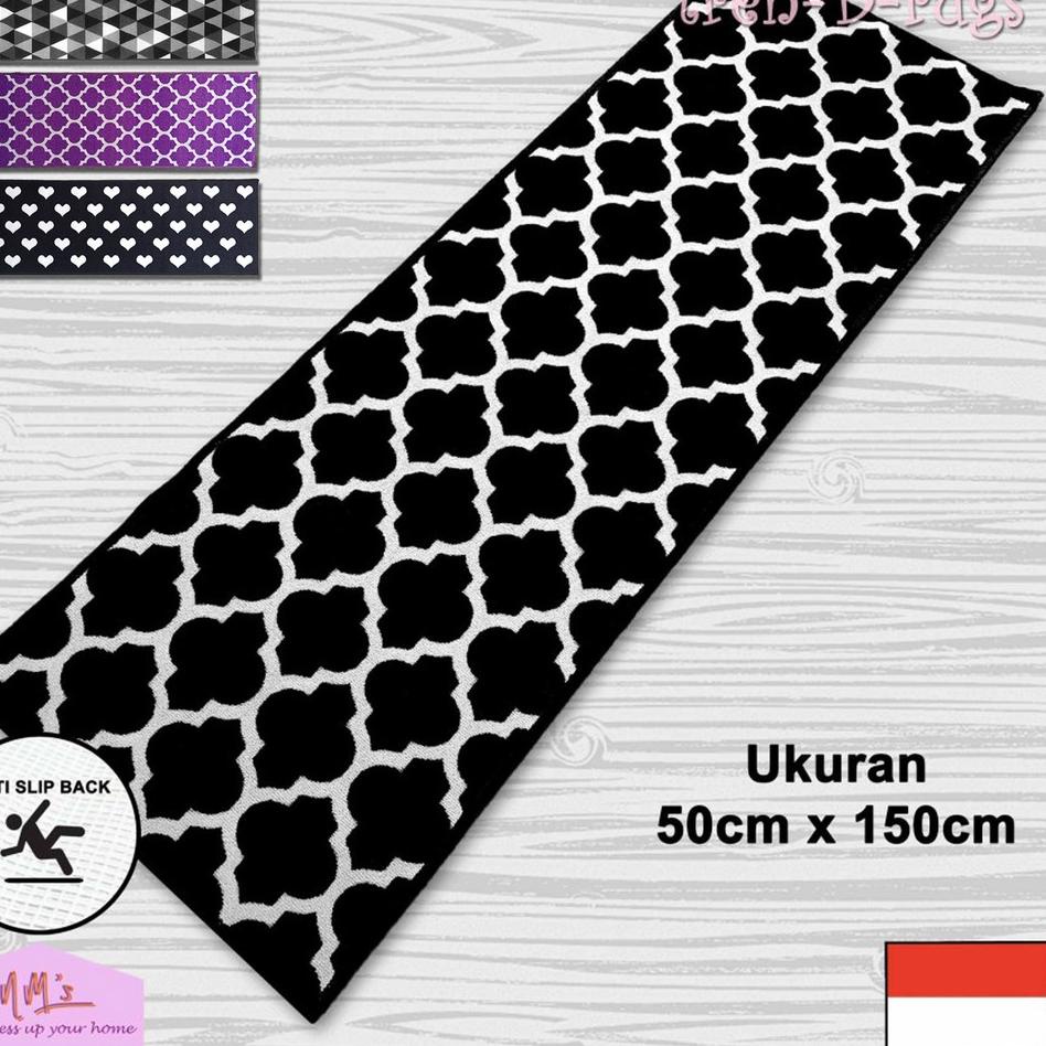✻ Tren-D-rugs Keset kaki dapur panjang anti slip lorong runner bulu murah 50 cm x 150 cm - NMs ♛