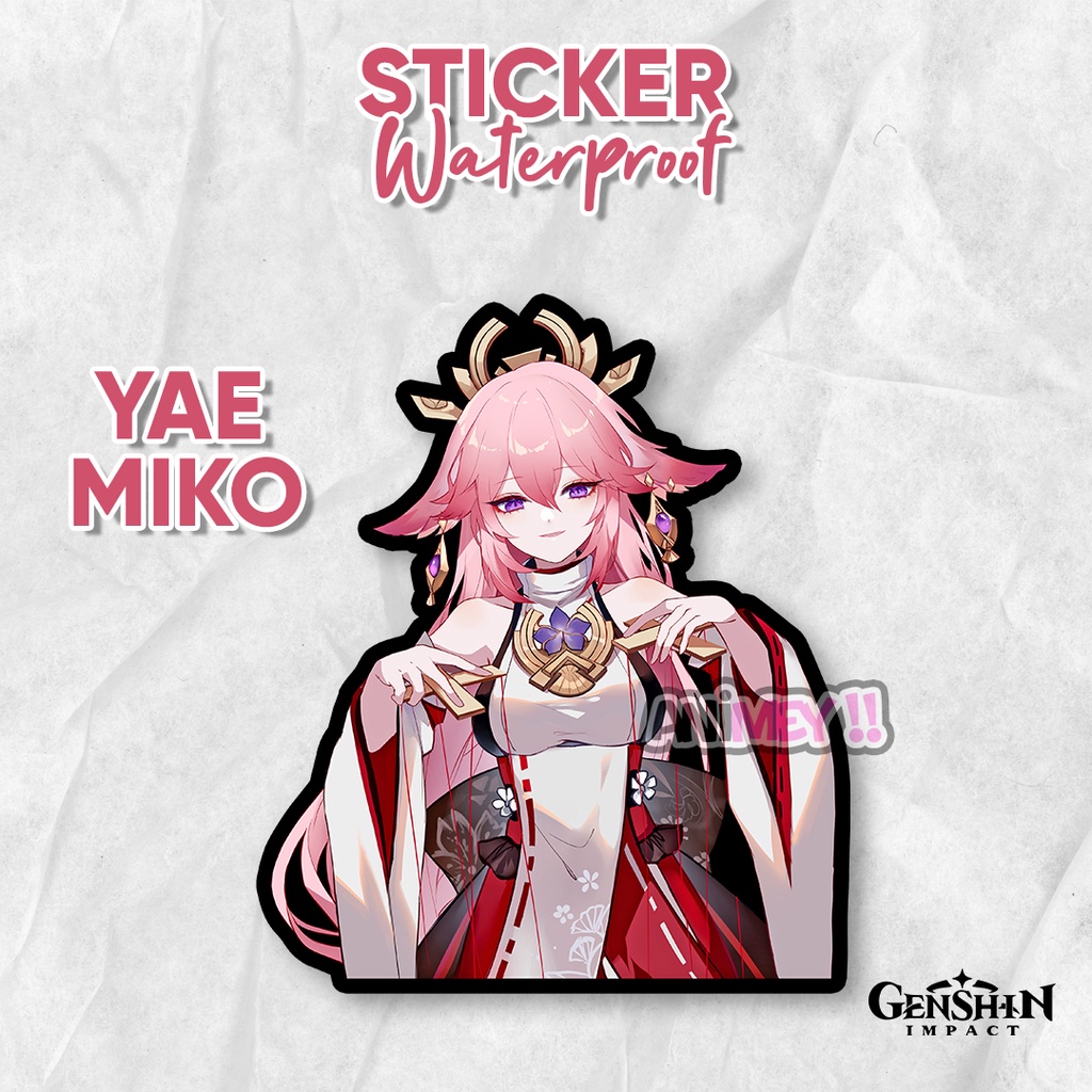 

Stiker Yae Miko Genshin Impact/ Sticker Anime Waterproof