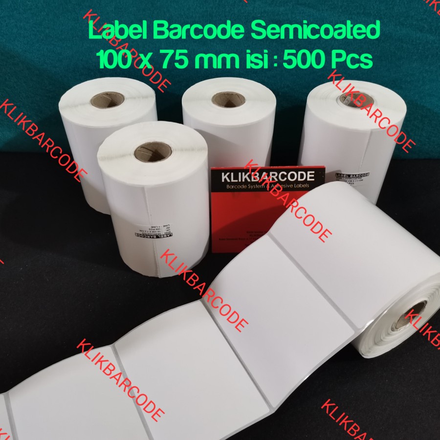 

MURAH LABEL BARCODE SEMICOATED 100 X 75 MM - 10 X 7,5 CM - ISI 500 PCS - TOP MURAH