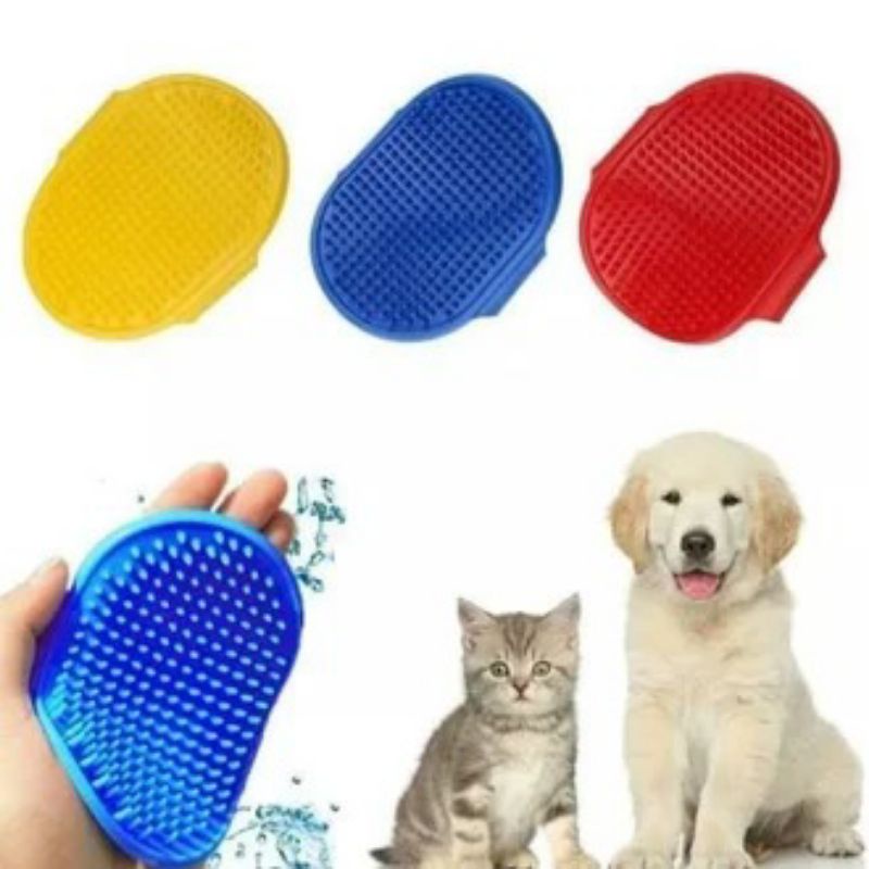 [FREE BONUS]Rubber Comb Sisir Kucing/Anjing Karet Mandi Lembut