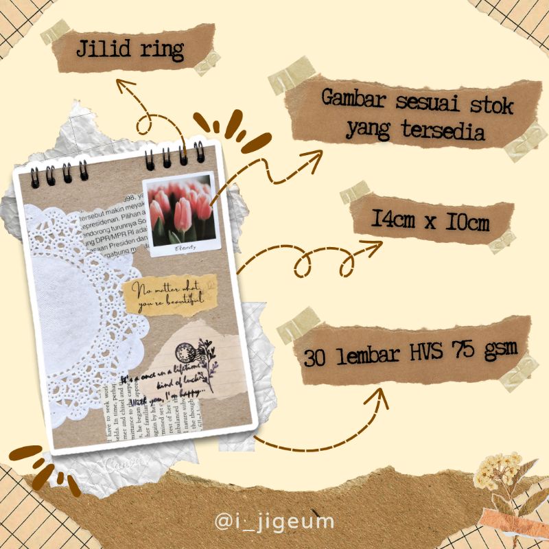 

Notebook | Notepad | Memo Aesthetic | Vintage