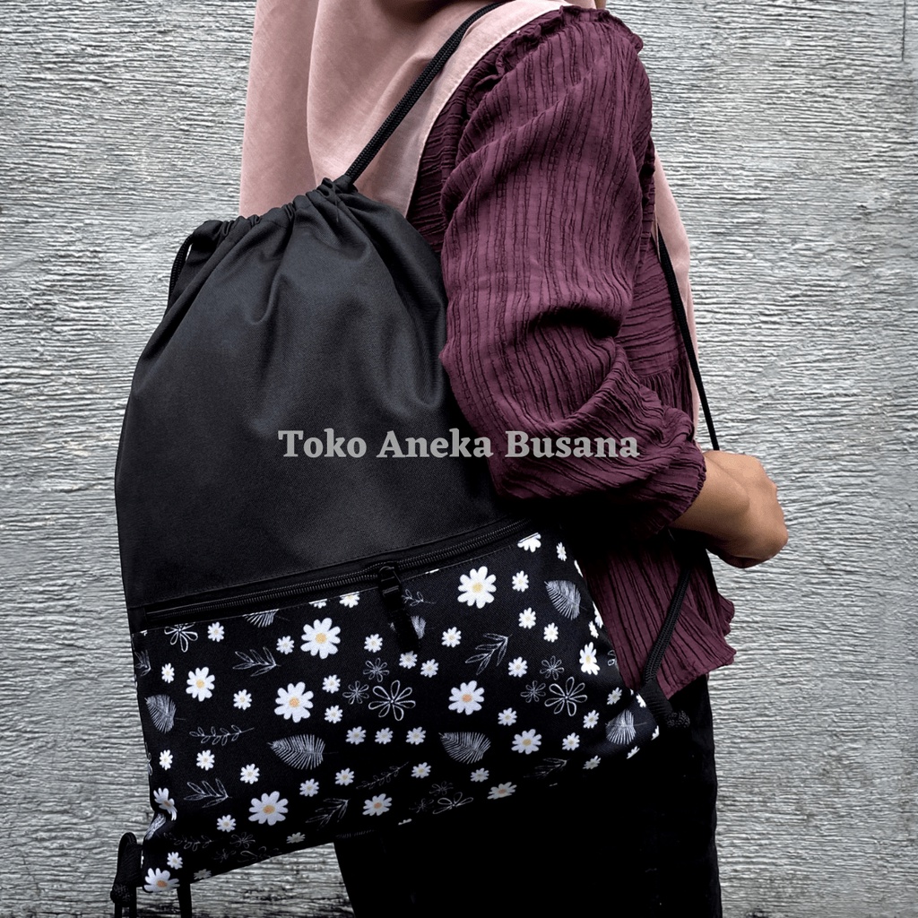 Tas Serut Wanita String Bag Tas Travel Drawstring Bag Tas Ransel Serut Wanita MTS0012