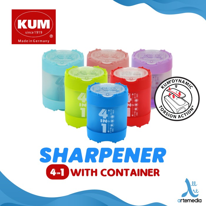 

BISA COD Rautan Pensil KUM Sharpener Polystyrene 4 in 1 Container