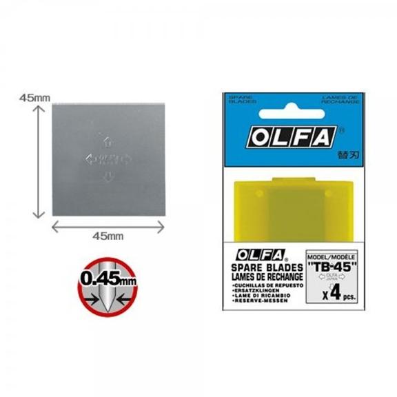 

Spare Blade Scraper Olfa TB-45 4Pc Isi Ulang Mata Scraper 45mm