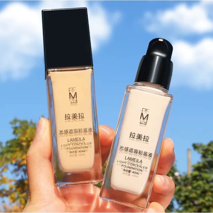 Lameila Light Concealer Foundation Cair Tahan Air Untuk Makeup Wanita 3020