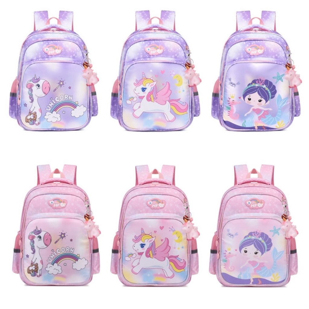 [MONA] Tas Ransel Anak Sekolah Warna Cakep Karakter Lucu dan Imut Kualitas Import Premium -M0219