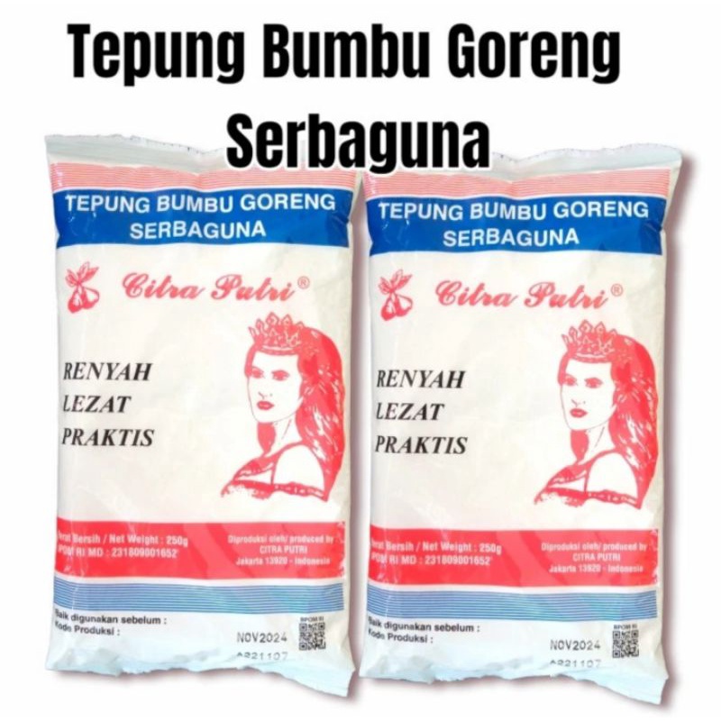 

Tepung Bumbu Goreng Serbaguna Citra Putri 250gr