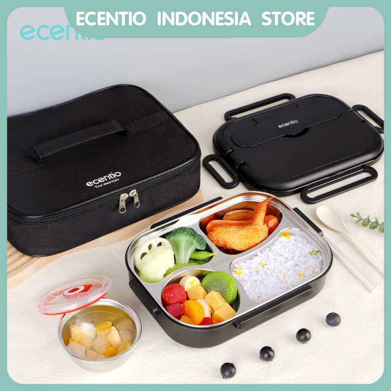 ecentio Lunch Bag tas bekal makanan set/tas makanan/totebag/tas kecil/tas karakter/Tas piknik