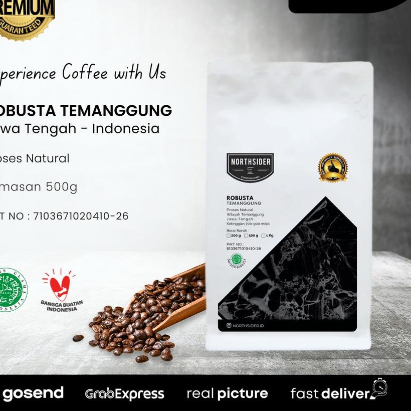 

☪ BIJI KOPI ROBUSTA TEMANGGUNG NATURAL - 500GR NORTHSIDER COFFEE ☏