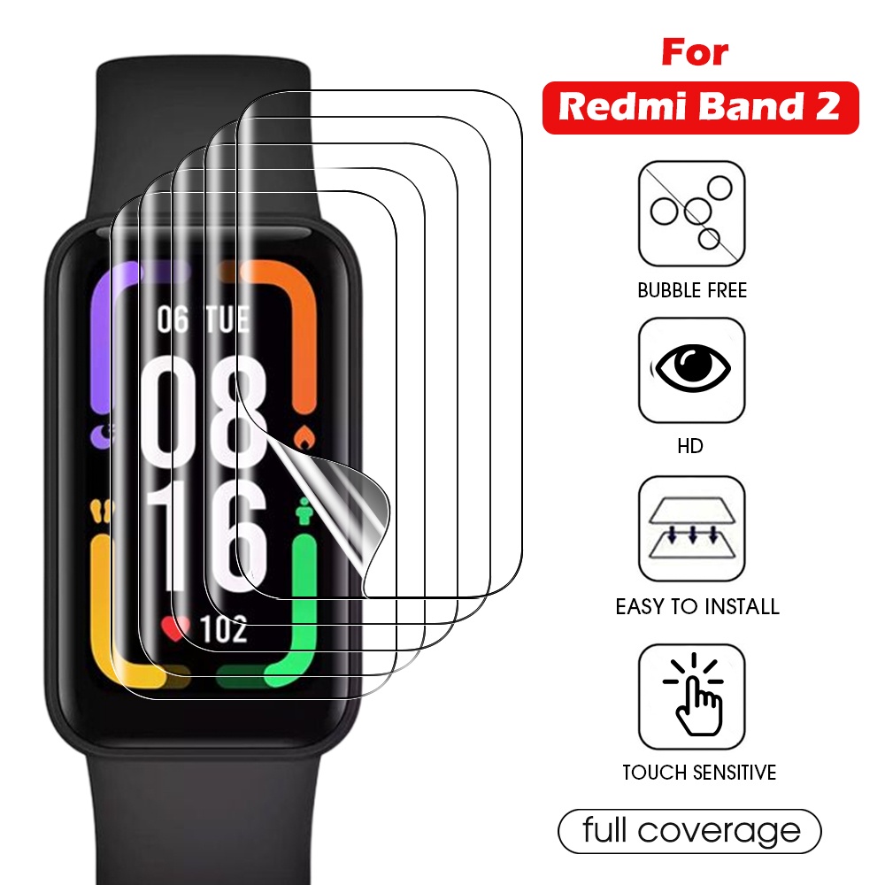 Hd Ultra Clear Anti Noda Menonton Film Smartwatch Hydrogel Film Cakupan Penuh Film Pelindung Layar Menonton Film Laminasi Untuk Redmi Band2