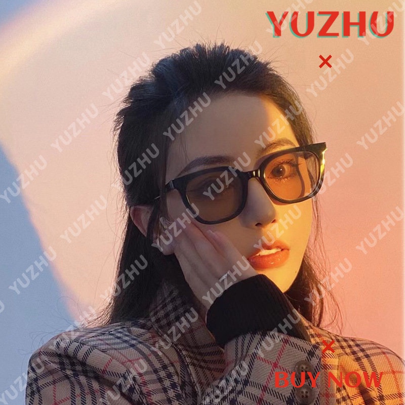 (YUZHU) Kacamata Pelindung Matahari Bingkai Persegi Fashion Korea Baru Permen Warna UV Perlindungan Sunglasses