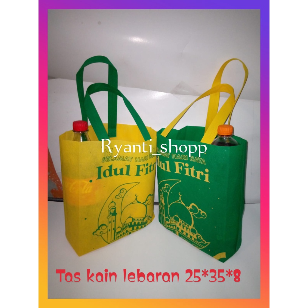 

ECER SATUAN | Tas Idul Fitri Uk25x35x8 / 30x40x8 / 38x45x11 dan 35x33x8 Tas Lebaran / Goodie Bag / Spunbond