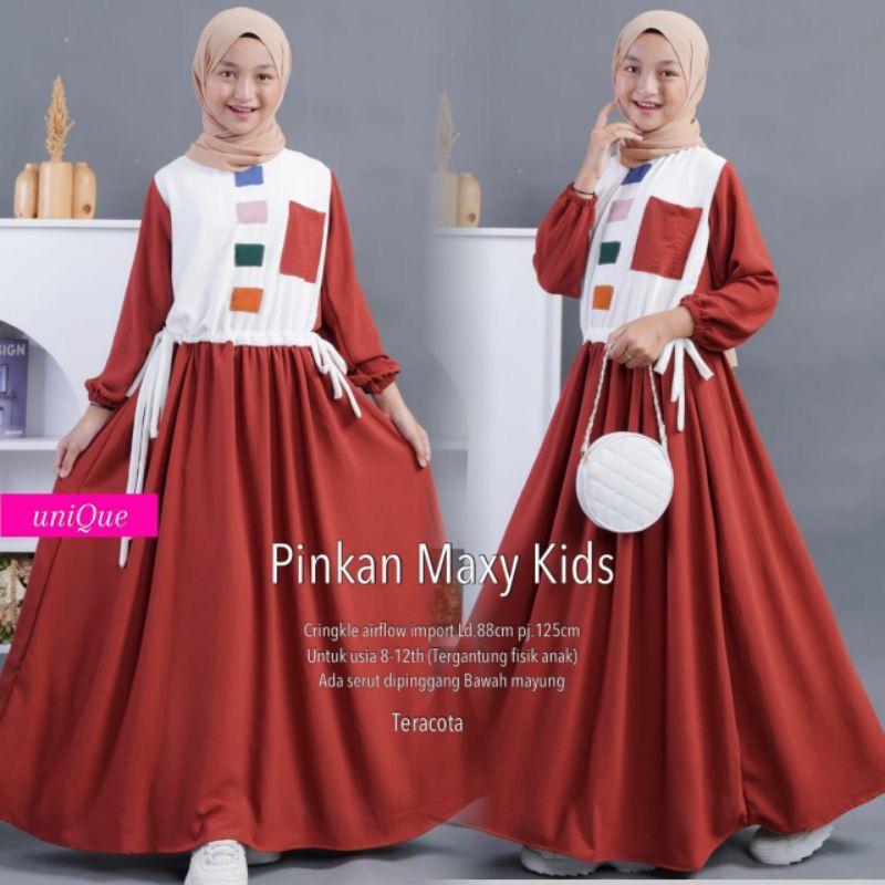 PINKAN MAXY KIDS LABEL MADANI GAMIS VIRAL KEKINIAN DRESS MUSLIMAH GAMIS TERBARU DRESS WANITA FASHION