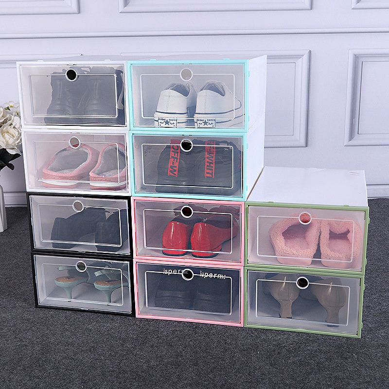 (1PCS) Kotak Sepatu Tempat Penyimpanan Sandal Shoe Storage Box Sepatu Frame