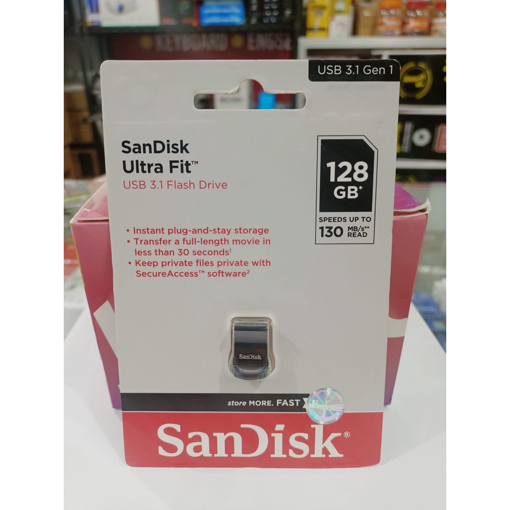 SANDISK FLASHDISK 128GB CZ 430 ULTRA FIT USB 3.1 UP TO 130 MB/S