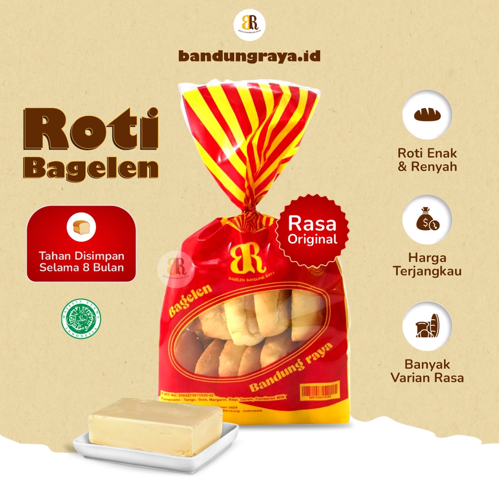 

Roti Bagelen Rasa Original Camilan Cemilan Kue Kering Bandung Raya