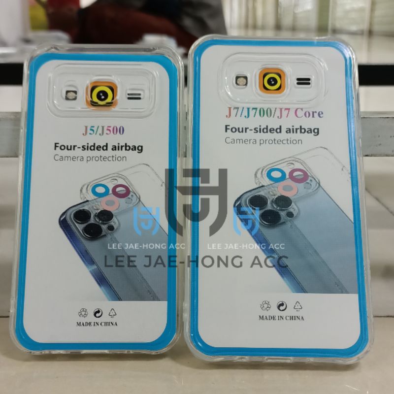 Case/Silikon bening tipe Hp Samsung J5/J500/J7/J700/J7 CORE Softcase  Airbag anti crack pelindung ca