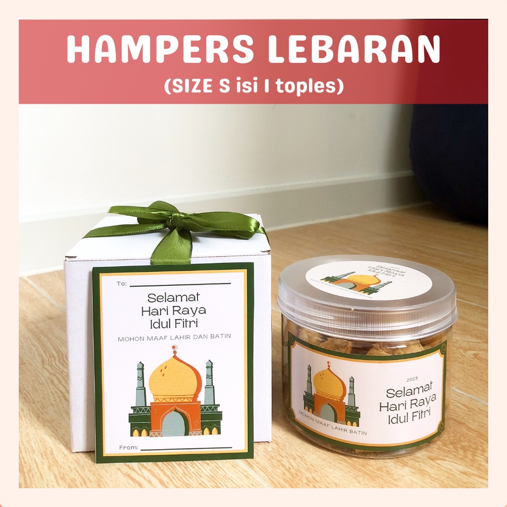 [DELISH SNACKS] Hampers Lebaran 2023 isi 1 toples (S) / Bingkisan Parsel Parcel / Gift Box Makanan Tahun Baru Idul Fitri / Ramadhan Set Gift