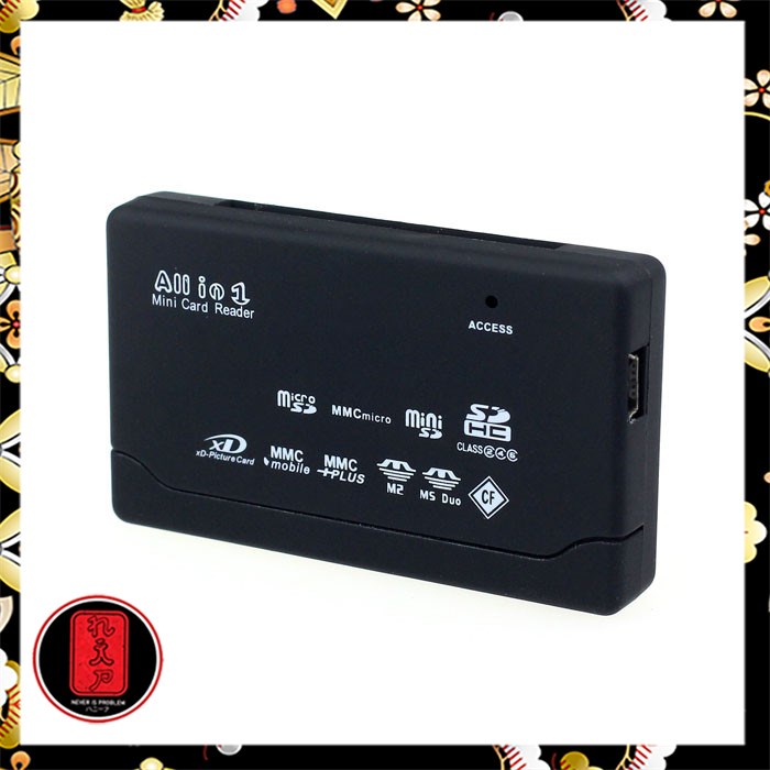 FSU Card Reader SD XD MMC MS CF SDHC TF Micro SD M2 Adapter - SHTC-08 - Black