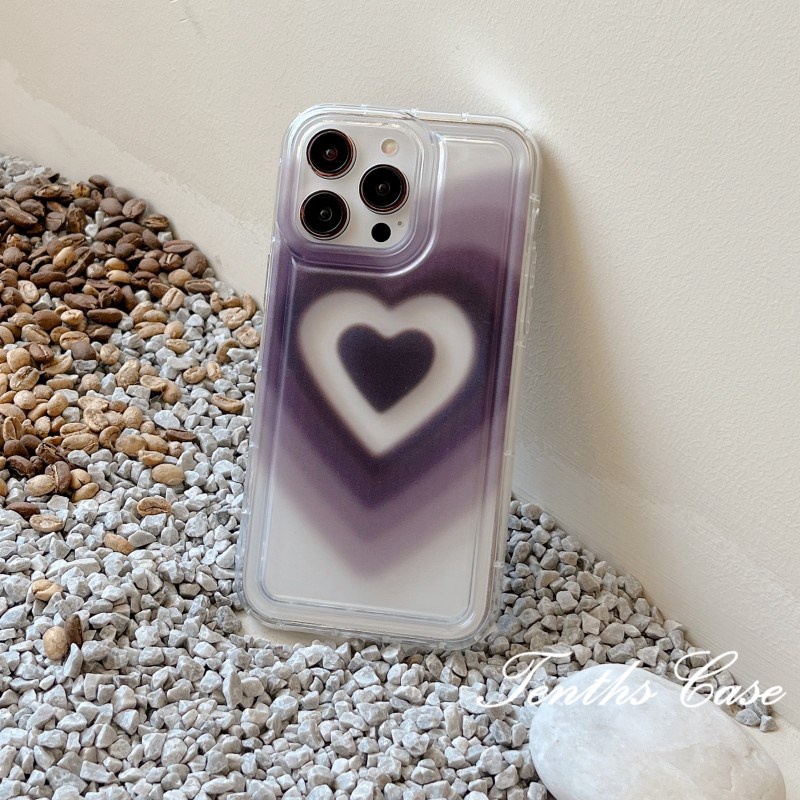 IPHONE Kompatibel Untuk Iphone14 13 12 11 Pro Max X XR Xs Max8 7 6 6s Plus SE 2020 Casing Ponsel INS Black Phantom Love Pattern Soft Cover