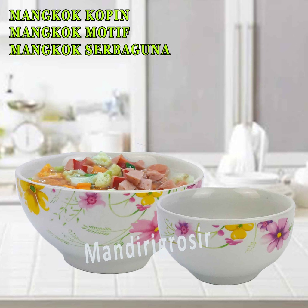 Mangkok Putih Motif * Mangkok Kopin * Mangkok Serbaguna * Mangkok