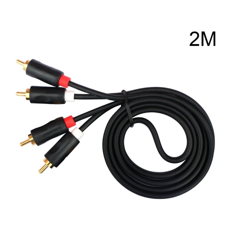 Zzz Kabel RCA 2RCA Male To 2RCA Male Stereo Interconnect Cable Cord Untuk Home Theater Set-top Box Amplifier Soundbox