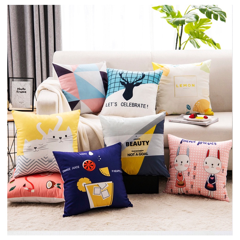 COD TM Sarung Bantal Cover Bantal Unik INS Style Korea Motif Mewah 40x40cm 45x45cm Dekorasi Rumah